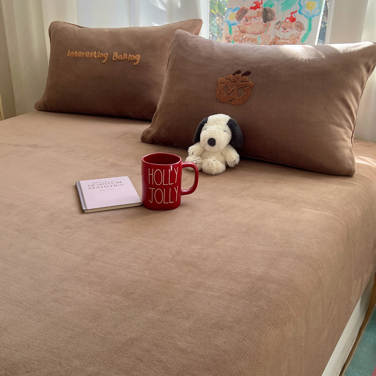 91家纺网 家纺一手货源 找家纺 （总）桃喜 2025新款秋冬牛奶绒床笠三件套（会员-3）