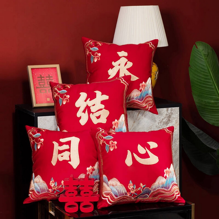 柏拉图 2024新款抱枕含芯组合 永结同心