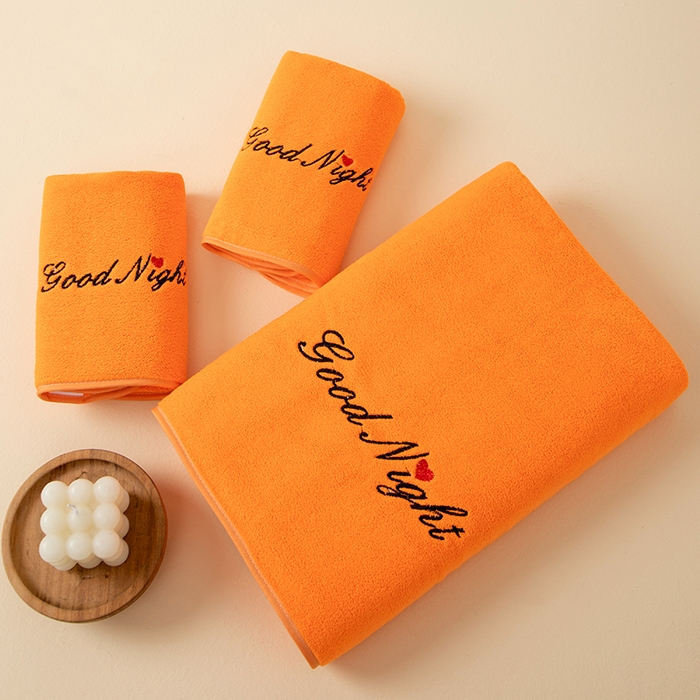 91家纺网 家纺一手货源 找家纺 （总）彩虹毛巾 2025早安晚安情侣款毛巾浴巾两件套加厚款珊瑚绒毛巾浴巾套装