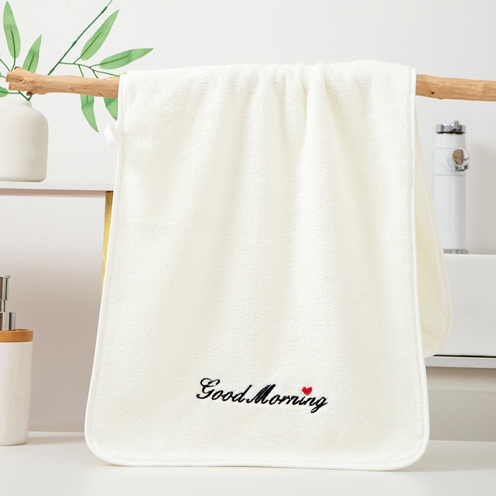 91家纺网 家纺一手货源 找家纺 （总）彩虹毛巾 2025早安晚安情侣款毛巾浴巾两件套加厚款珊瑚绒毛巾浴巾套装