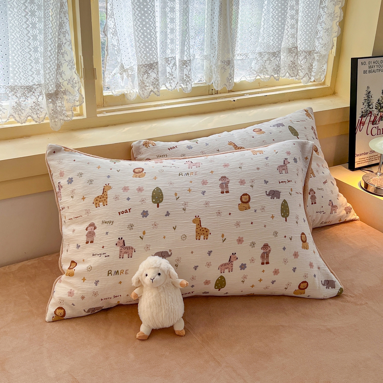 91家纺网 家纺一手货源 找家纺 （总）玉海棠家纺 2025新款A版三层纱B版牛奶绒四件套系列