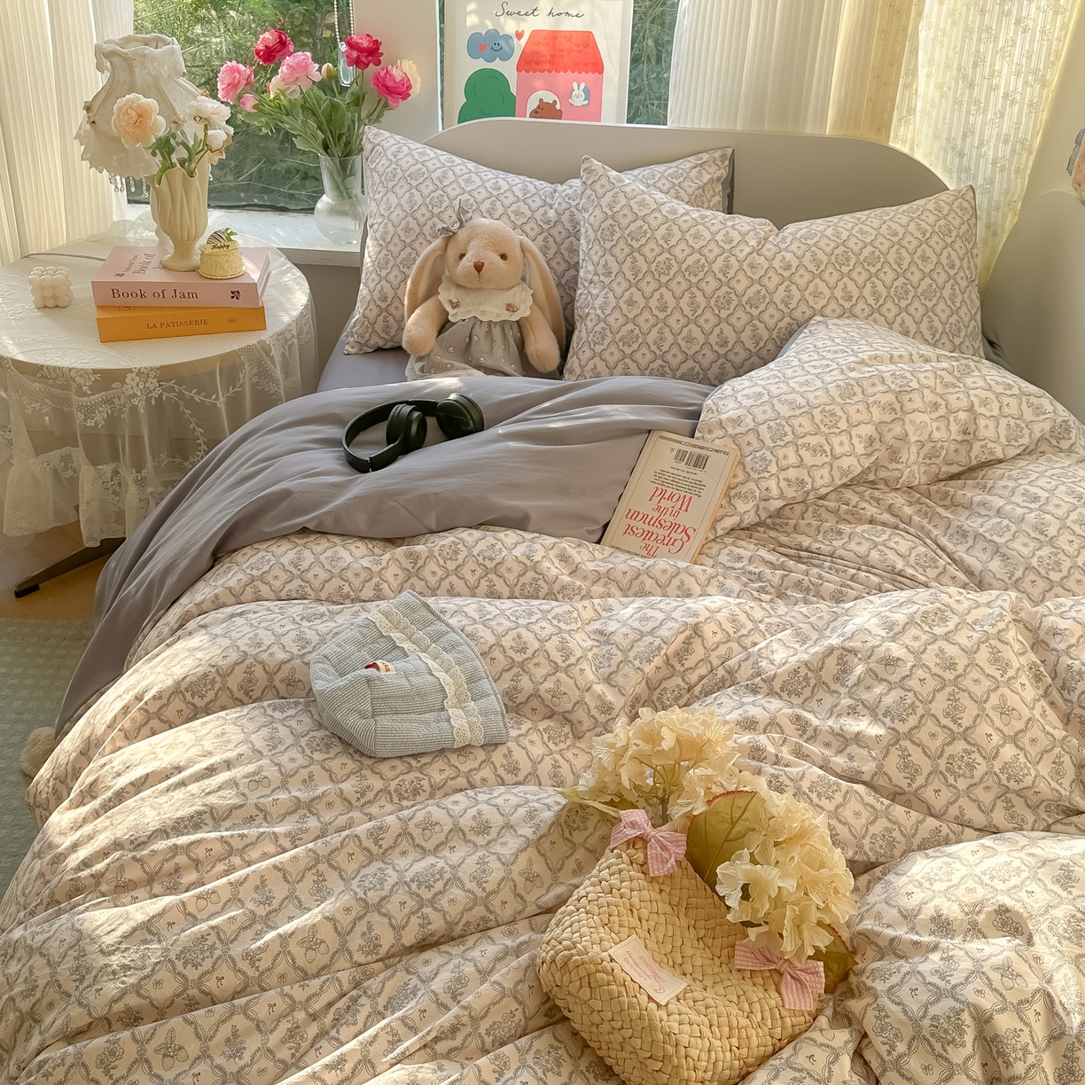 91家纺网 家纺一手货源 找家纺 （总）玉海棠家纺 2025新款亲肤舒适印花四件套系列