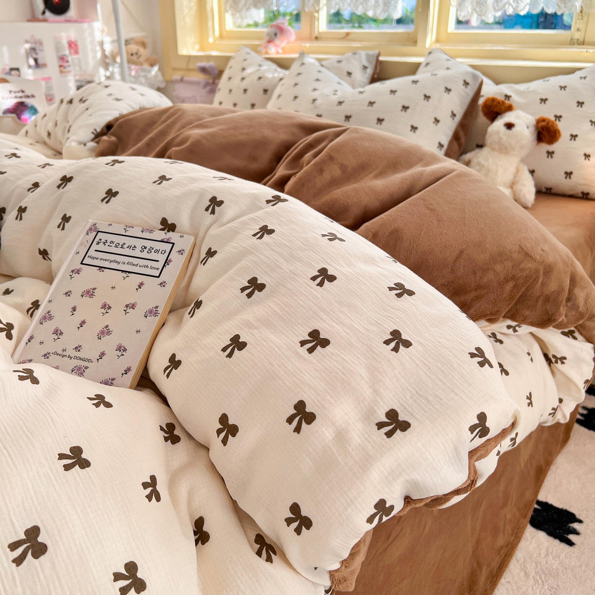 玉海棠家纺 2025新款A版三层纱B版牛奶绒四件套系列 碱水结