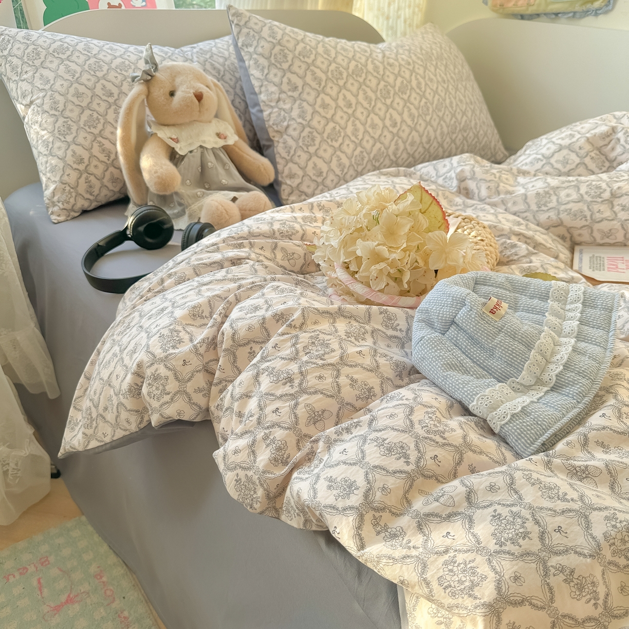 91家纺网 家纺一手货源 找家纺 玉海棠家纺 2025新款亲肤舒适印花四件套系列 安娜兰