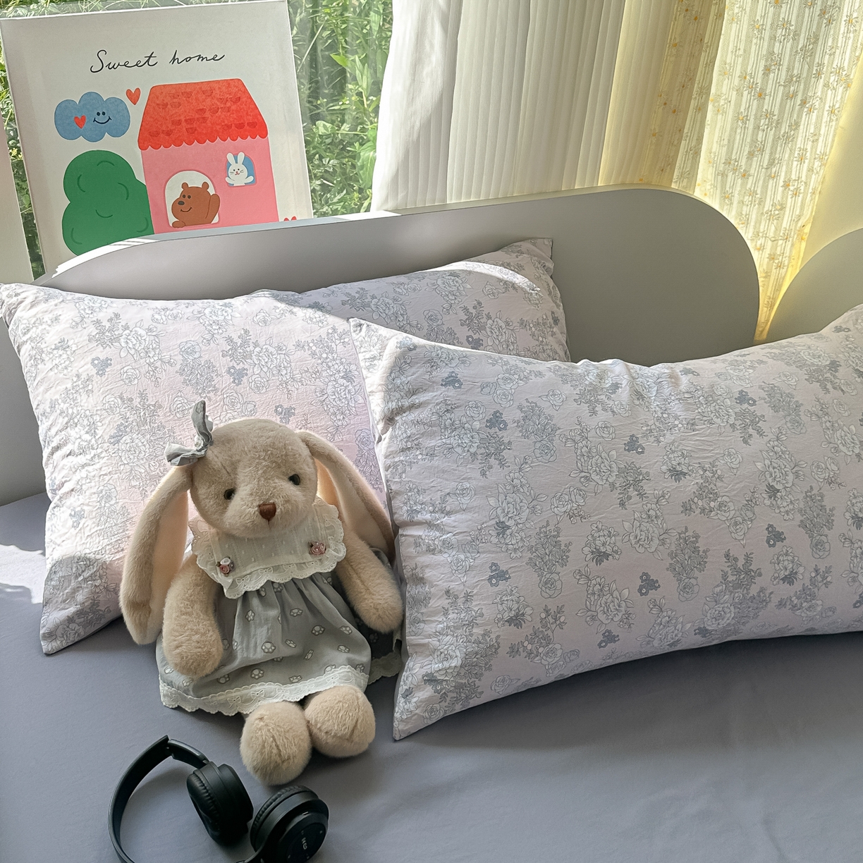 91家纺网 家纺一手货源 找家纺 玉海棠家纺 2025新款亲肤舒适印花四件套系列 法式情怀-兰