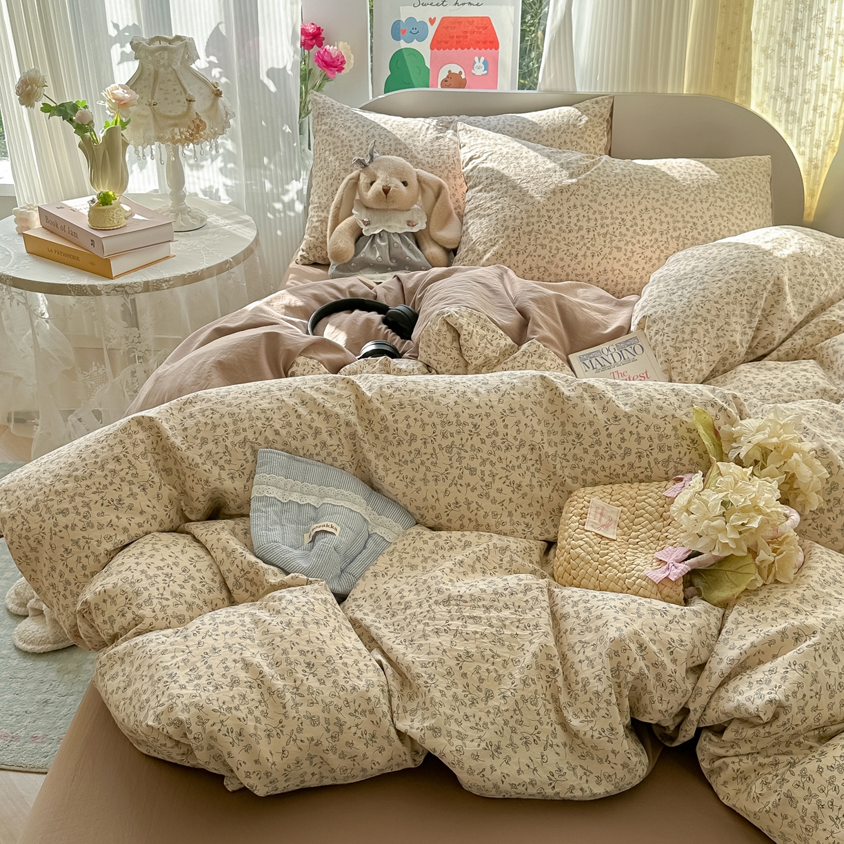 91家纺网 家纺一手货源 找家纺 玉海棠家纺 2025新款亲肤舒适印花四件套系列 赫拉