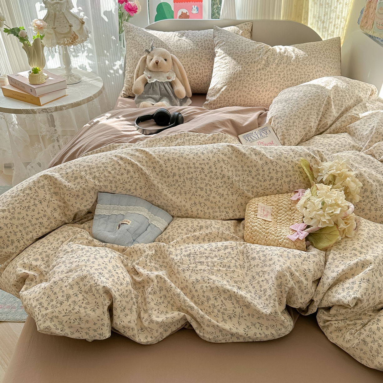 91家纺网 家纺一手货源 找家纺 玉海棠家纺 2025新款亲肤舒适印花四件套系列 赫拉