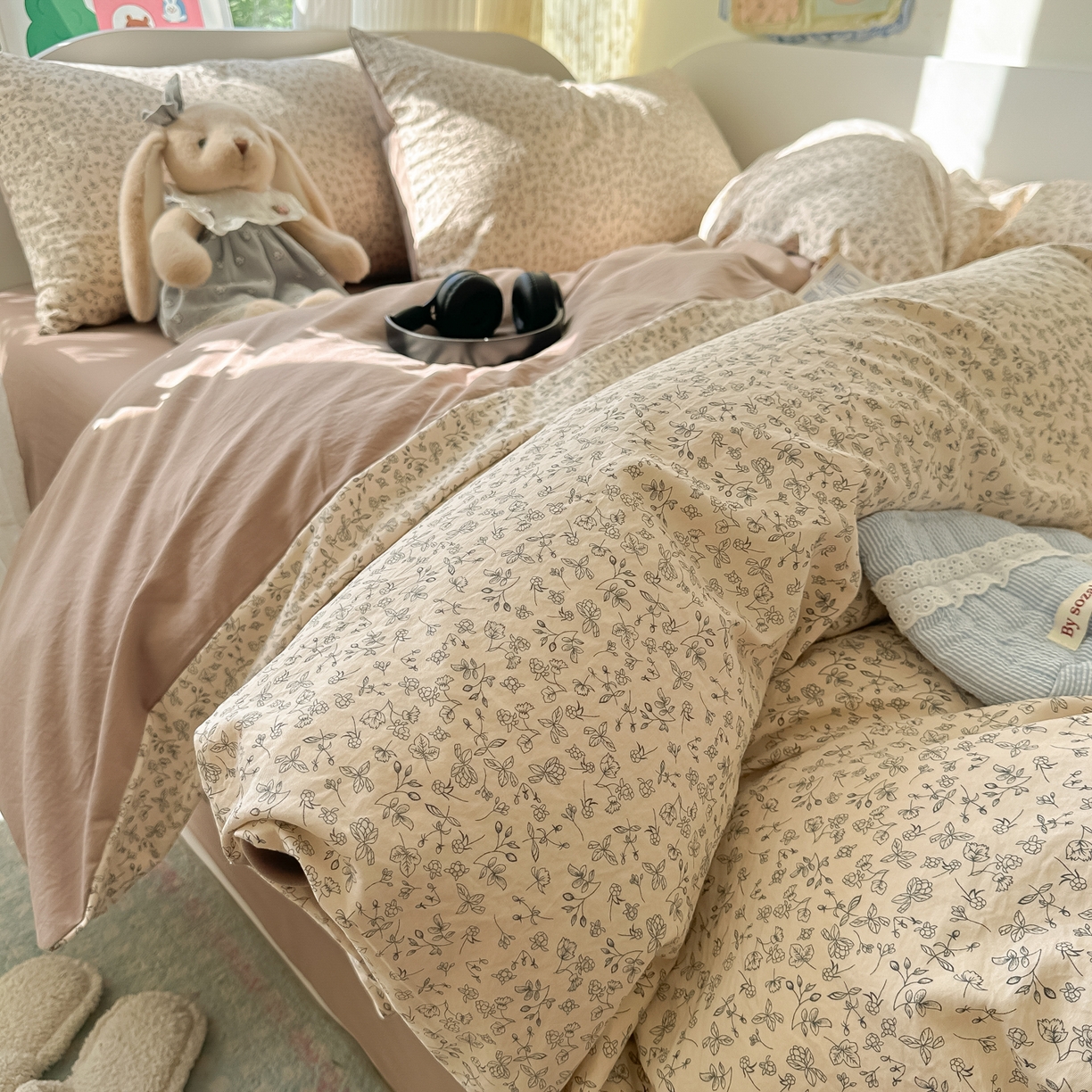 91家纺网 家纺一手货源 找家纺 玉海棠家纺 2025新款亲肤舒适印花四件套系列 赫拉