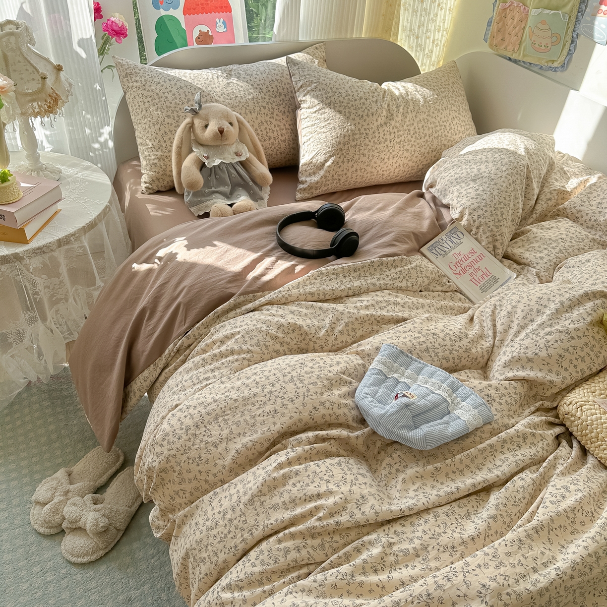 91家纺网 家纺一手货源 找家纺 玉海棠家纺 2025新款亲肤舒适印花四件套系列 赫拉