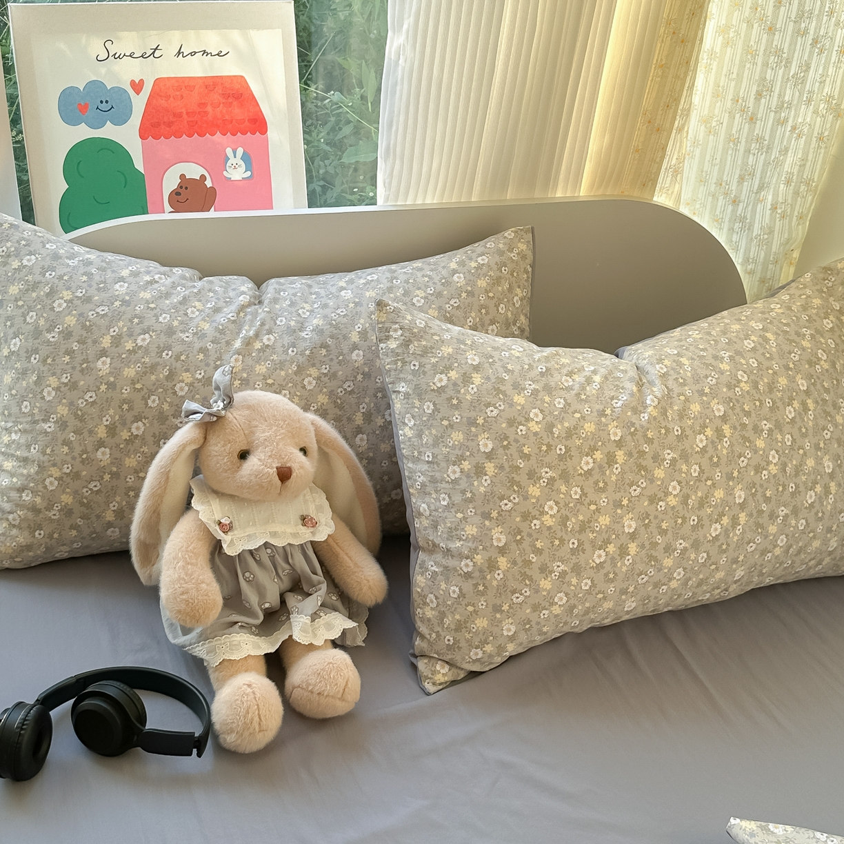 91家纺网 家纺一手货源 找家纺 玉海棠家纺 2025新款亲肤舒适印花四件套系列 秋日记忆-绿