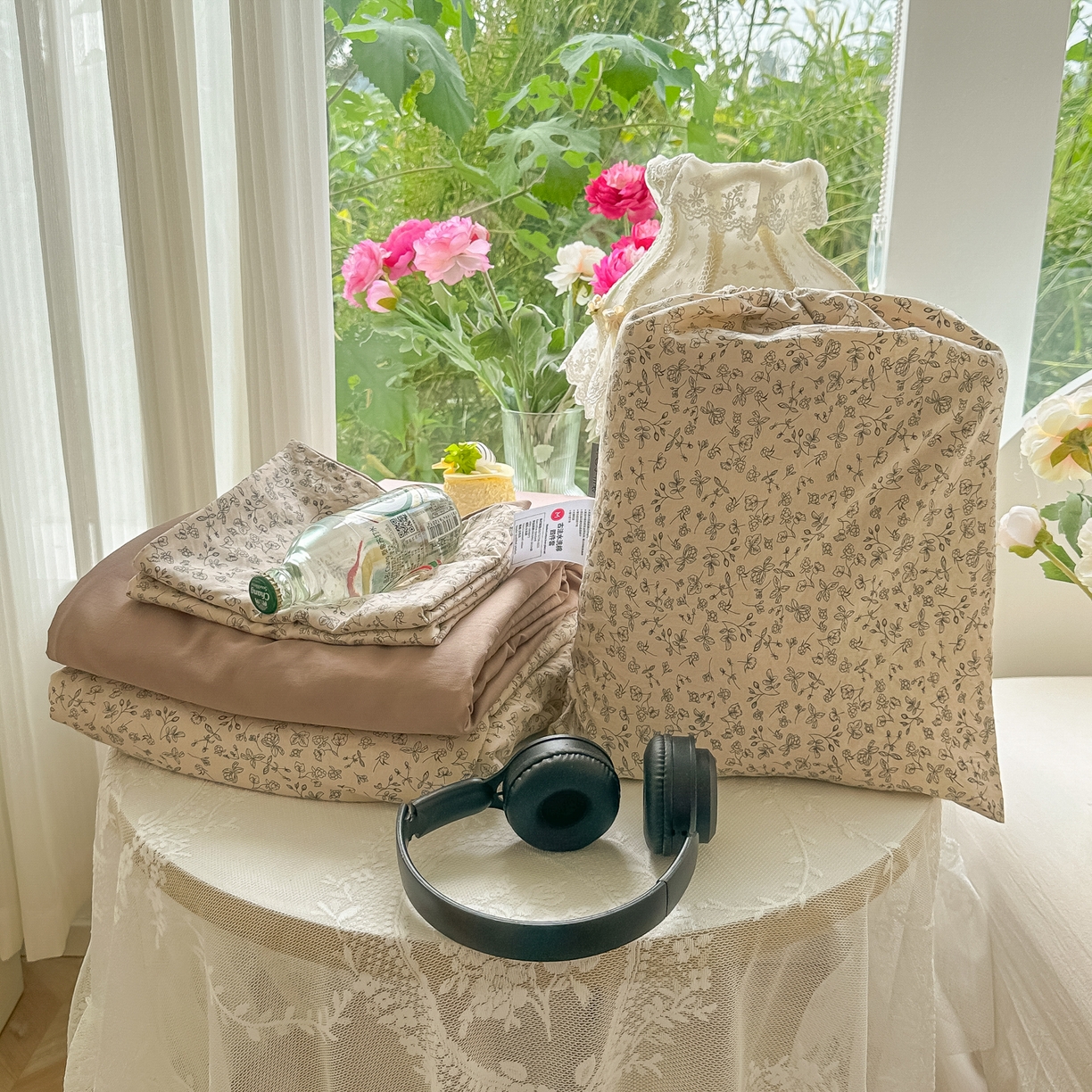 91家纺网 家纺一手货源 找家纺 玉海棠家纺 2025新款亲肤舒适印花四件套系列 组合图