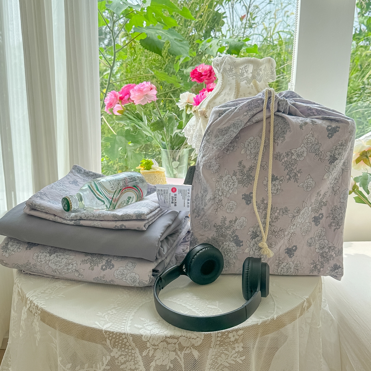 91家纺网 家纺一手货源 找家纺 玉海棠家纺 2025新款亲肤舒适印花四件套系列 组合图