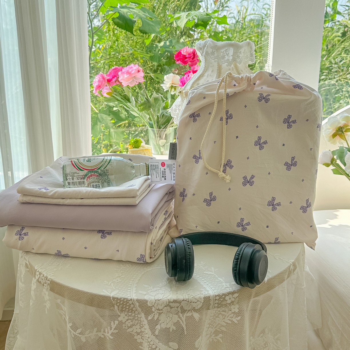 91家纺网 家纺一手货源 找家纺 玉海棠家纺 2025新款亲肤舒适印花四件套系列 组合图