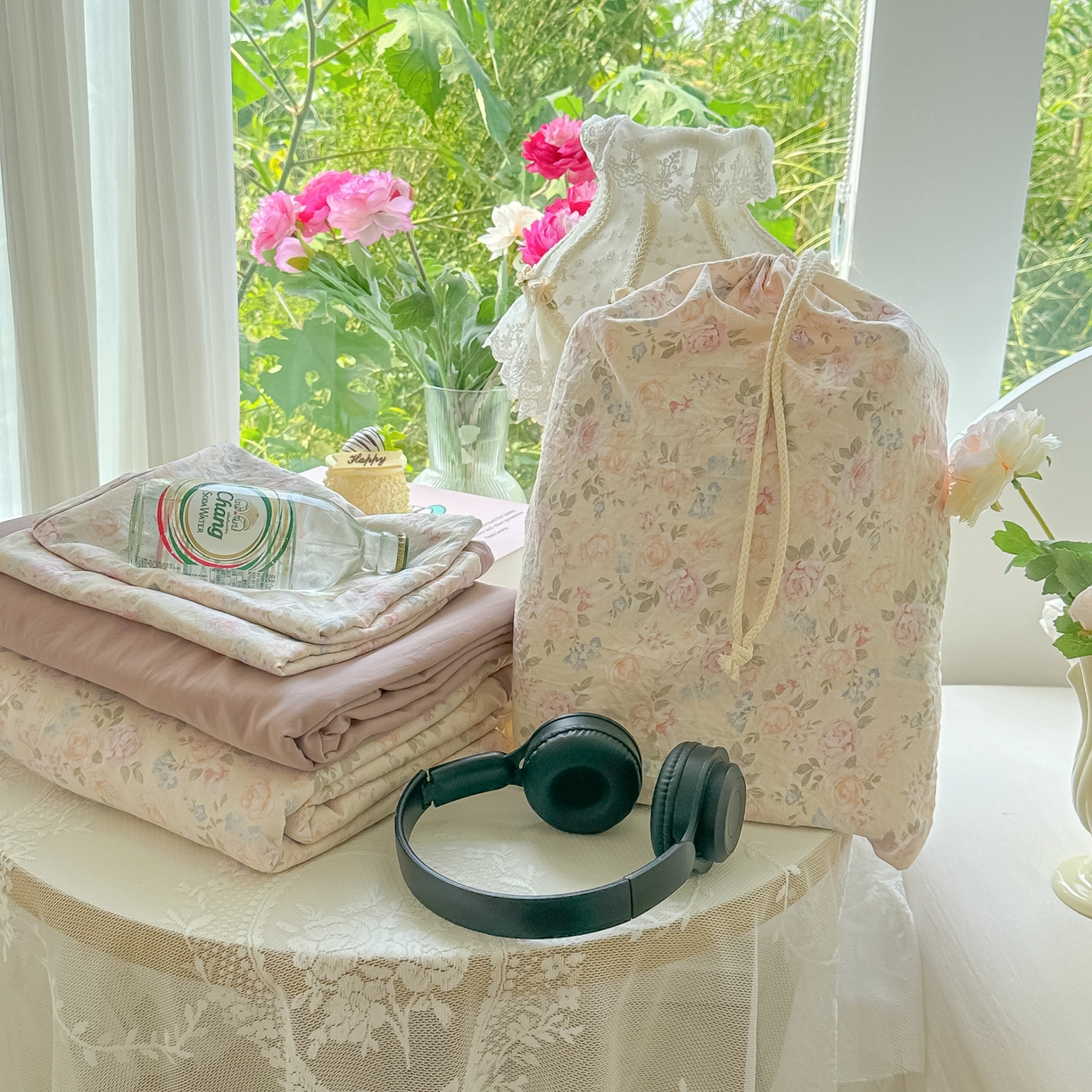 91家纺网 家纺一手货源 找家纺 玉海棠家纺 2025新款亲肤舒适印花四件套系列 组合图