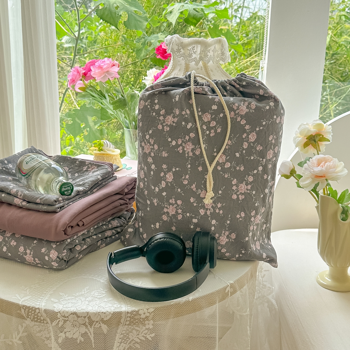 91家纺网 家纺一手货源 找家纺 玉海棠家纺 2025新款亲肤舒适印花四件套系列 组合图