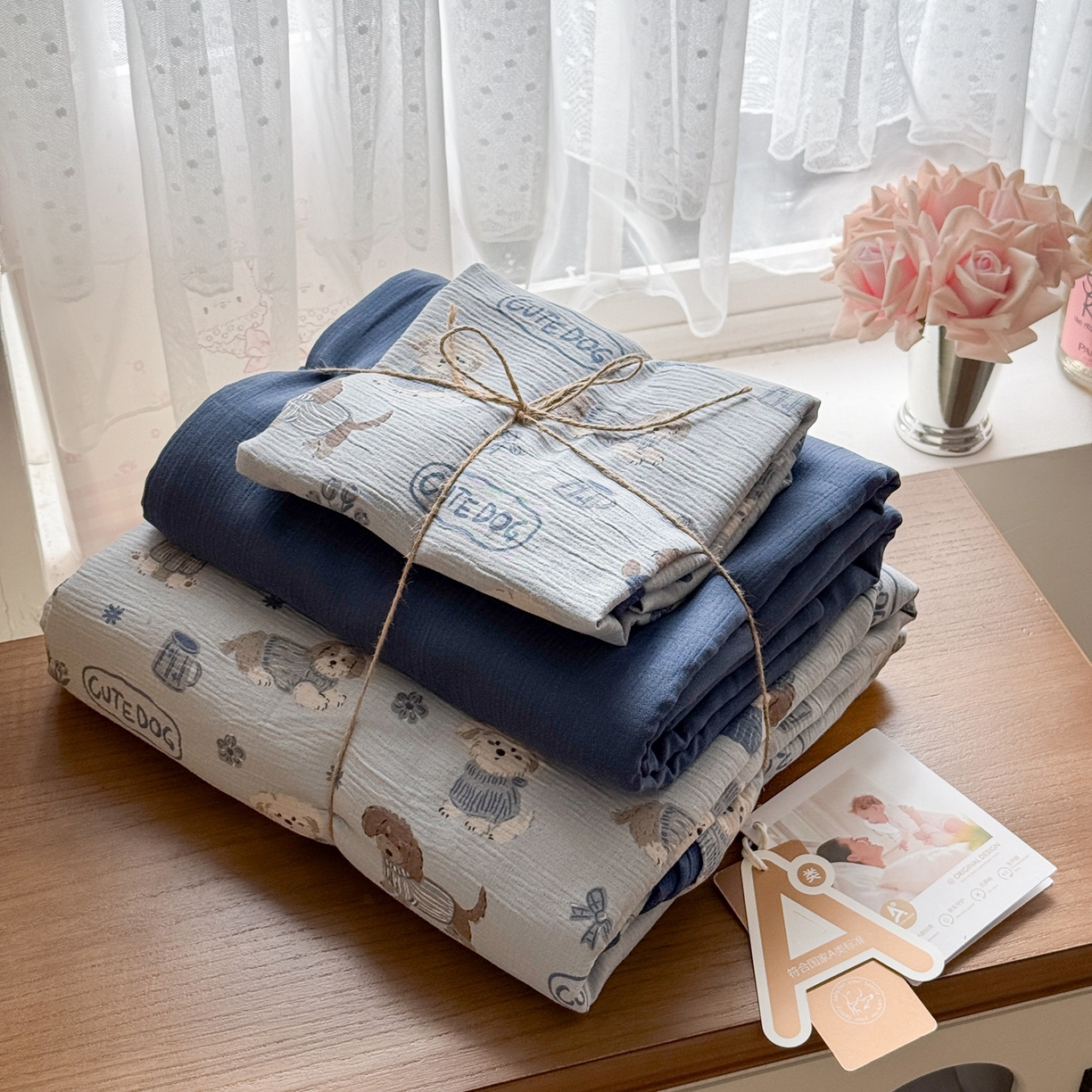 91家纺网 家纺一手货源 找家纺 （总）玉海棠家纺 2025新款甄选三层纱印花四件套