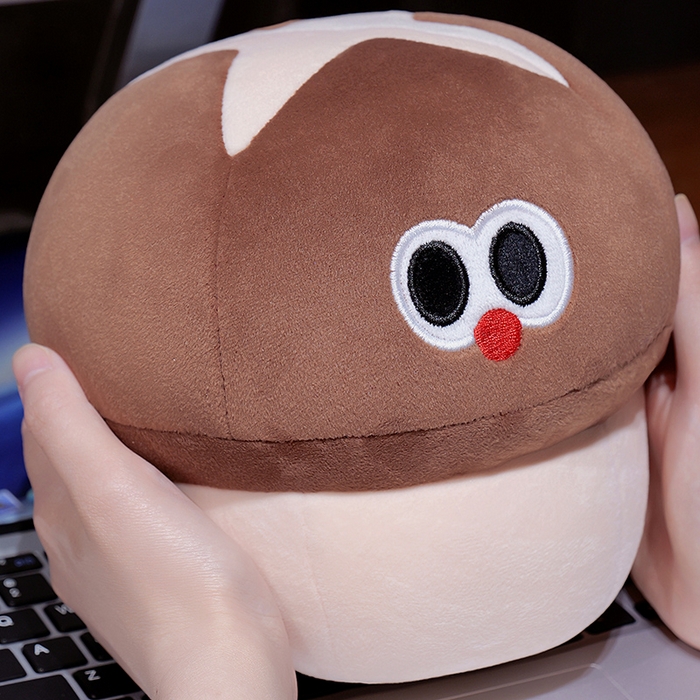 91家纺网 家纺一手货源 找家纺 仟亿莱 2025新款大眼仔果蔬系列泡沫粒子变形u枕 变形香菇-3 u枕28*30cm/果蔬20cm