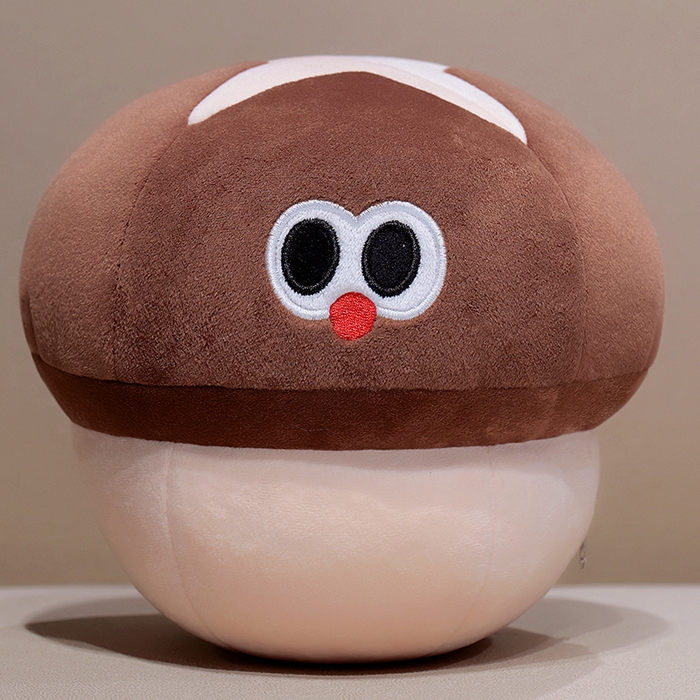 91家纺网 家纺一手货源 找家纺 仟亿莱 2025新款大眼仔果蔬系列泡沫粒子变形u枕 变形香菇-2 u枕28*30cm/果蔬20cm