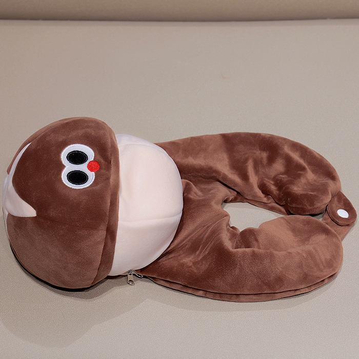 91家纺网 家纺一手货源 找家纺 仟亿莱 2025新款大眼仔果蔬系列泡沫粒子变形u枕 变形香菇-1 u枕28*30cm/果蔬20cm