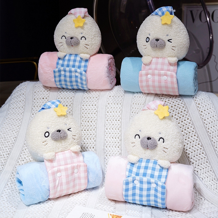 91家纺网 家纺一手货源 找家纺 （总）仟亿莱 2025新款萌萌海豹立体卷毯