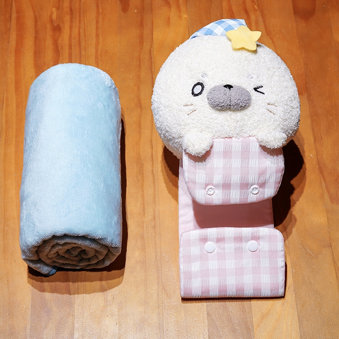 91家纺网 家纺一手货源 找家纺 仟亿莱 2025新款萌萌海豹立体卷毯 立体眨眼海豹