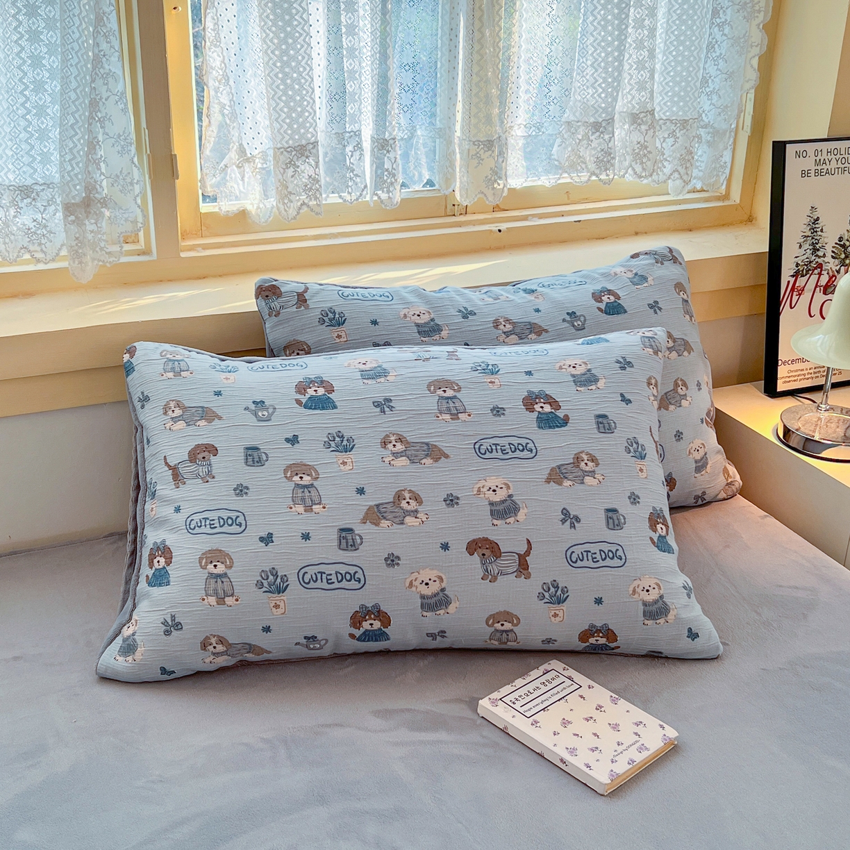 91家纺网 家纺一手货源 找家纺 瑞钰 2025新款A版三层纱B版牛奶绒四件套系列 复古修狗