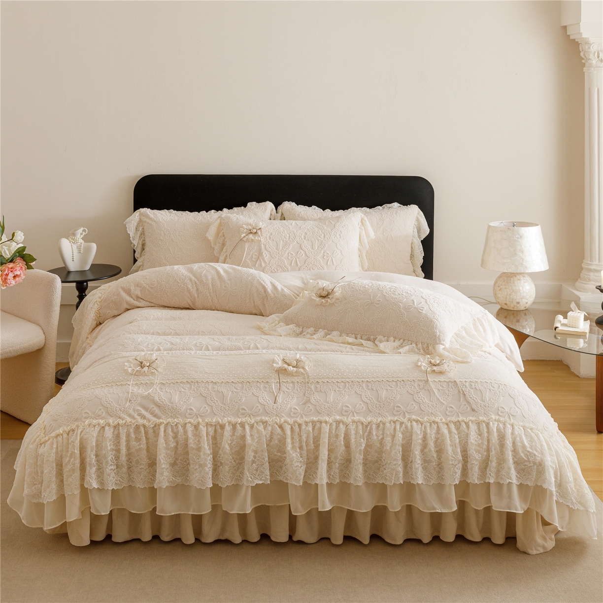 91家纺网 家纺一手货源 找家纺 （总）好儿喜家纺 2025新款雕花牛奶绒床盖四件套-爱丁堡【控价（329元起）】