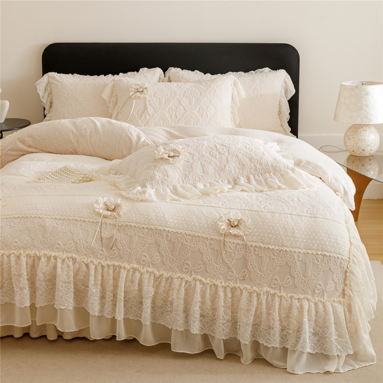 91家纺网 家纺一手货源 找家纺 （总）好儿喜家纺 2025新款雕花牛奶绒床盖四件套-爱丁堡【控价（329元起）】