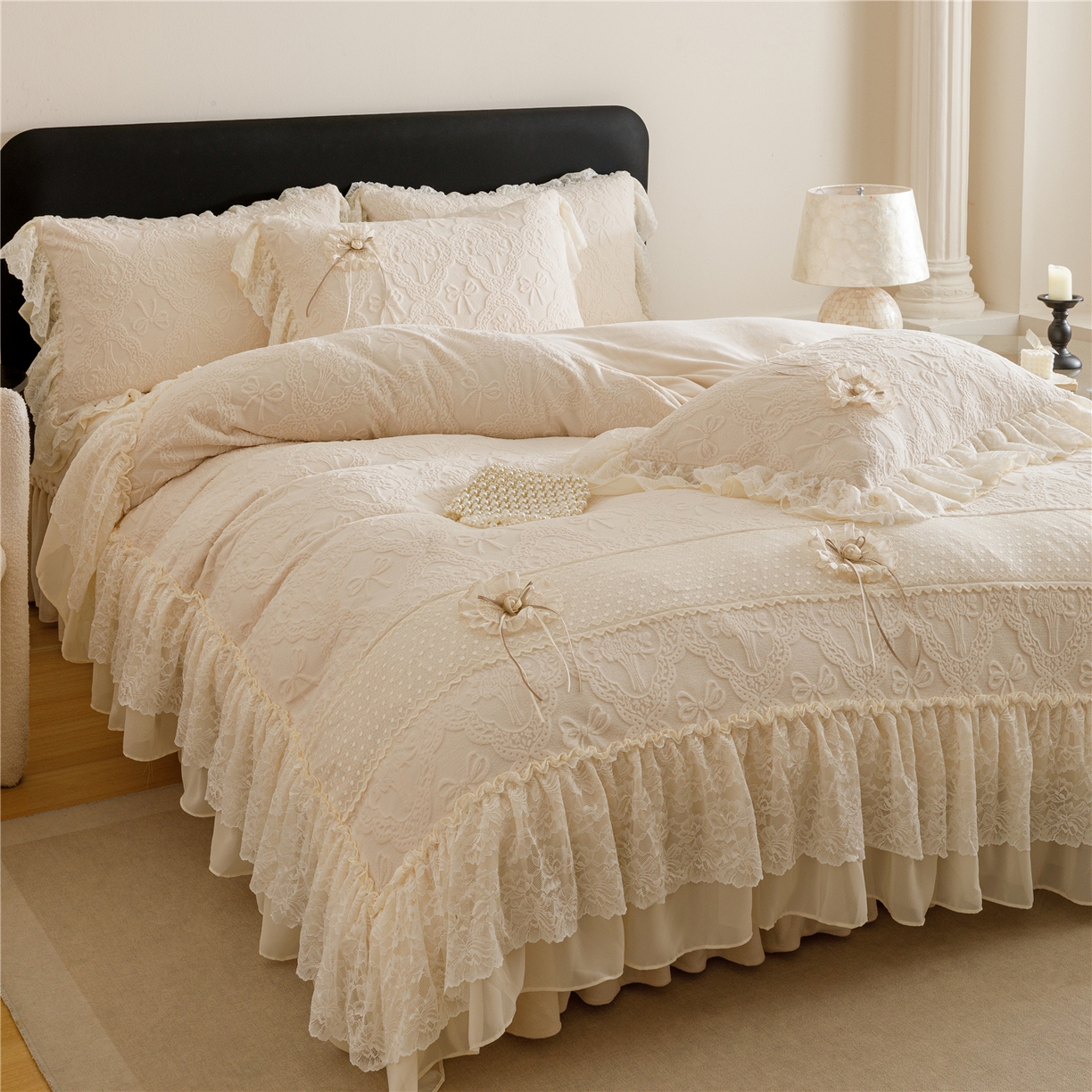 91家纺网 家纺一手货源 找家纺 （总）好儿喜家纺 2025新款雕花牛奶绒床盖四件套-爱丁堡【控价（329元起）】