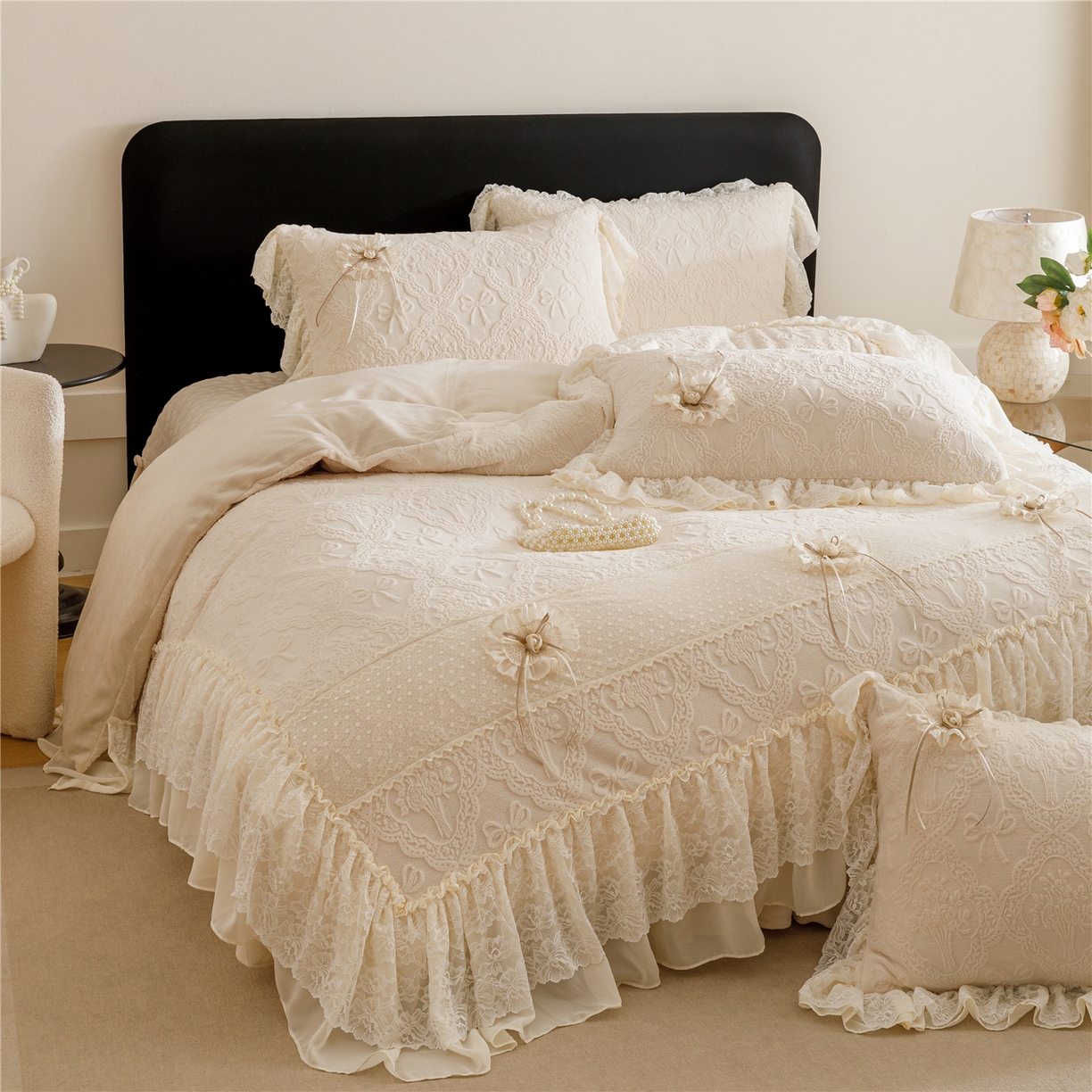 91家纺网 家纺一手货源 找家纺 （总）好儿喜家纺 2025新款雕花牛奶绒床盖四件套-爱丁堡【控价（329元起）】