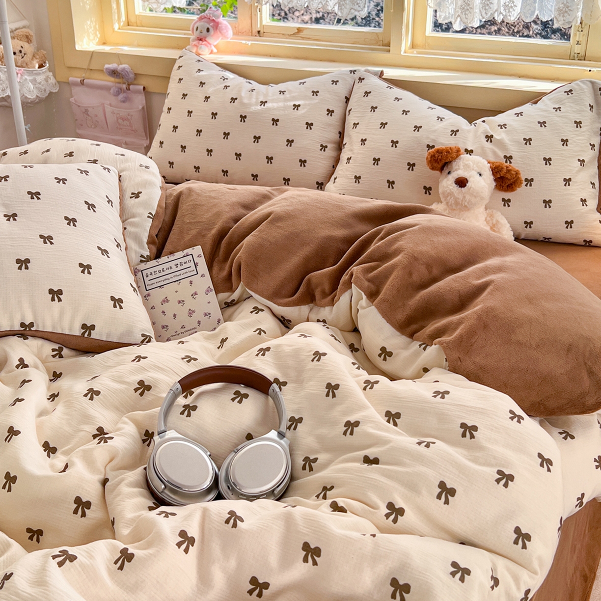 91家纺网 家纺一手货源 找家纺 瑞钰 2025新款A版三层纱B版牛奶绒四件套系列 碱水结