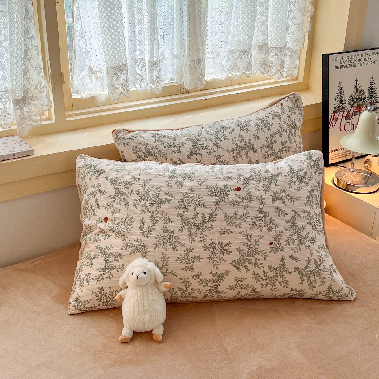 91家纺网 家纺一手货源 找家纺 瑞钰 2025新款A版三层纱B版牛奶绒四件套系列 沐风