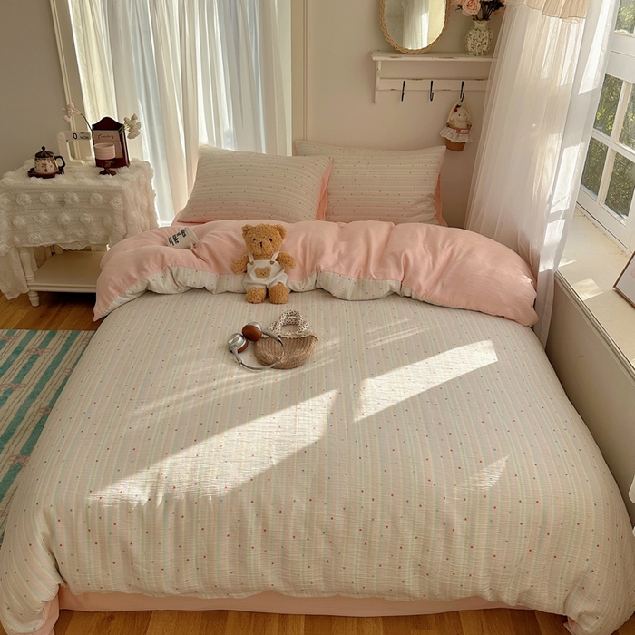 91家纺网 家纺一手货源 找家纺 （总）瑞钰 2025新款甄选三层纱印花四件套