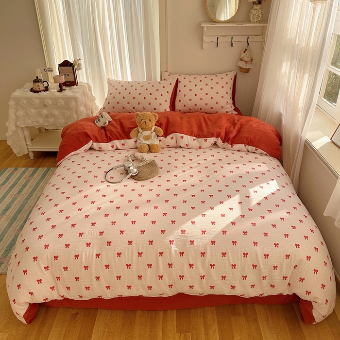 91家纺网 家纺一手货源 找家纺 （总）瑞钰 2025新款甄选三层纱印花四件套