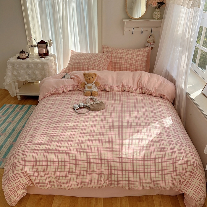 91家纺网 家纺一手货源 找家纺 （总）瑞钰 2025新款甄选三层纱印花四件套