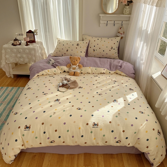 91家纺网 家纺一手货源 找家纺 （总）瑞钰 2025新款甄选三层纱印花四件套