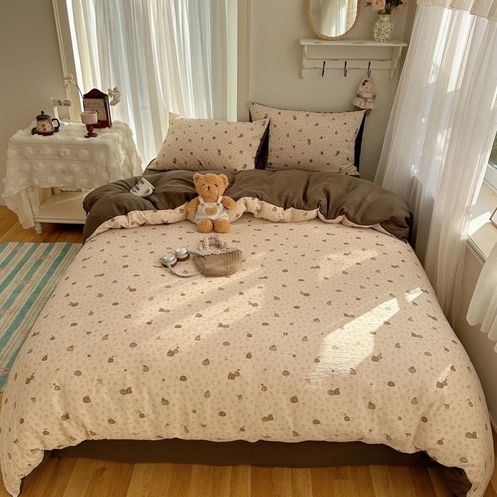 瑞钰 2025新款甄选三层纱印花四件套 南瓜派