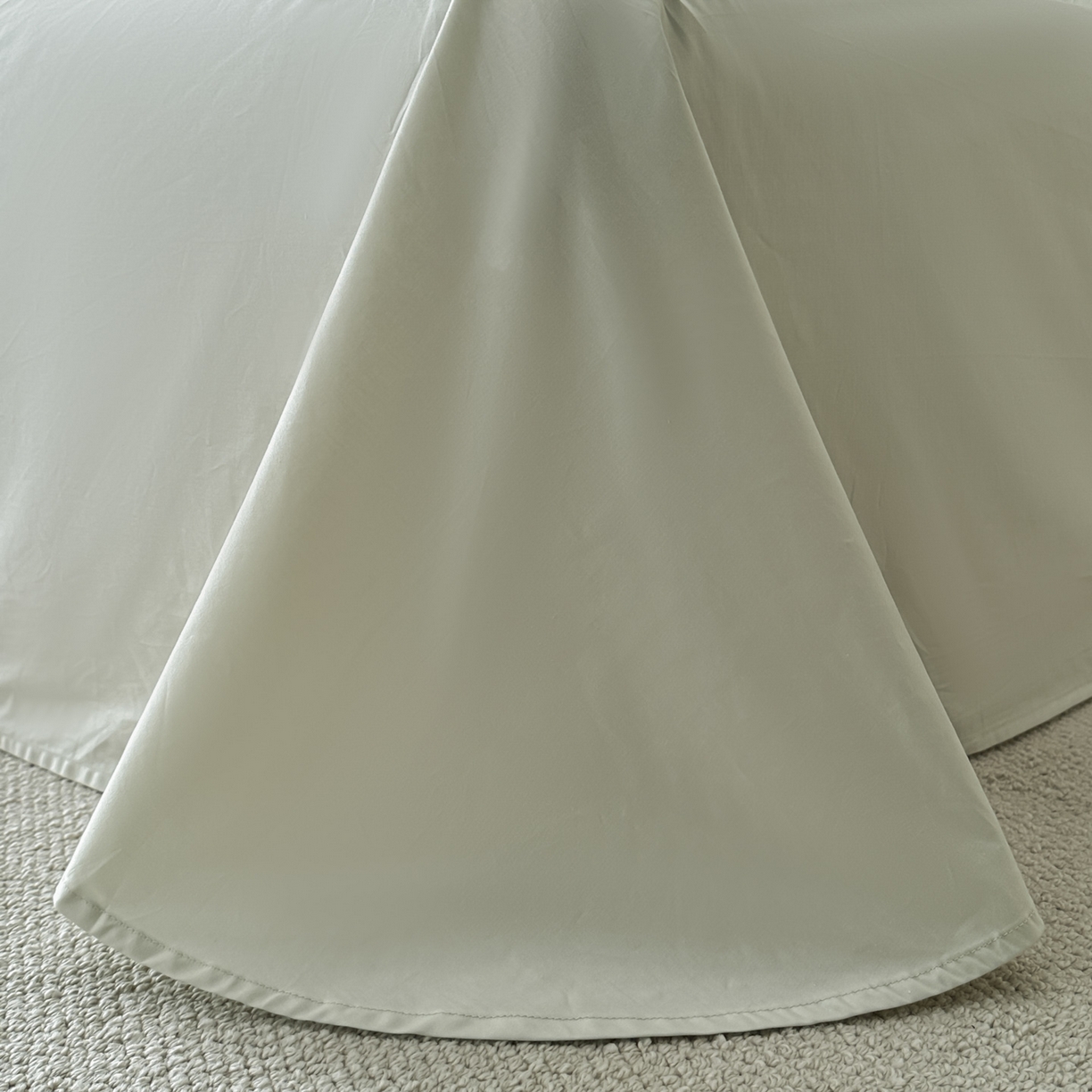 91家纺网 家纺一手货源 找家纺 禾时 2026新款春夏全棉长绒棉立体提花四件套-花屿 清新绿