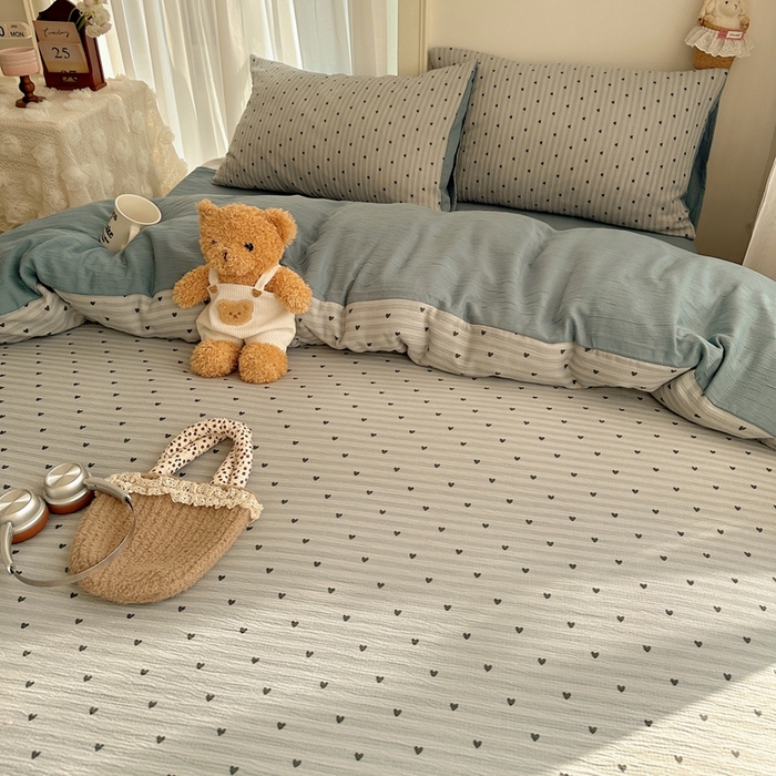 91家纺网 家纺一手货源 找家纺 瑞钰 2025新款甄选三层纱印花四件套 雨爱