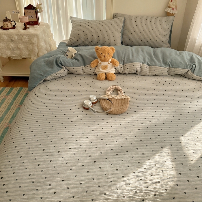 91家纺网 家纺一手货源 找家纺 瑞钰 2025新款甄选三层纱印花四件套 雨爱