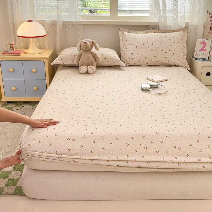 91家纺网 家纺一手货源 找家纺 （总）拾物记 2026新款第一批12868A类新疆全棉单品床笠系列（床笠宽度预留10厘米缩水尺寸, 90x200床笠高度15厘米，适合4-15厘米学生床垫使用，其他尺寸床笠高28cm 适合4-28厘米