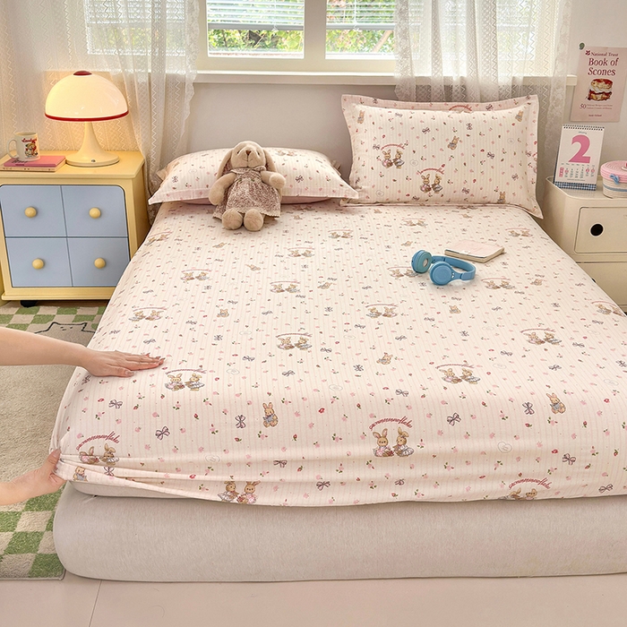 91家纺网 家纺一手货源 找家纺 （总）拾物记 2026新款第一批12868A类新疆全棉单品床笠系列（床笠宽度预留10厘米缩水尺寸, 90x200床笠高度15厘米，适合4-15厘米学生床垫使用，其他尺寸床笠高28cm 适合4-28厘米