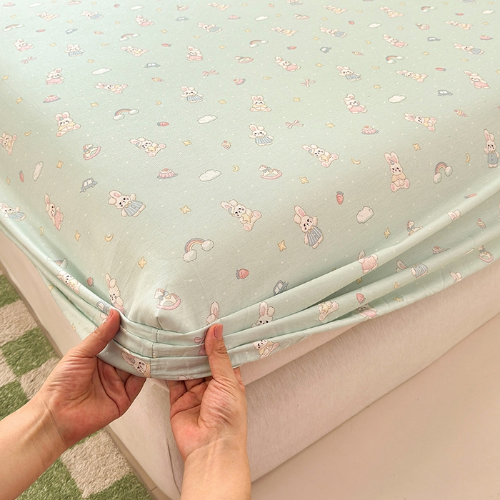 91家纺网 家纺一手货源 找家纺 拾物记 2026新款第一批12868A类全棉单品床笠系列（床笠宽度预留10厘米缩水尺寸, 90x200床笠高度15厘米，适合4-15厘米学生床垫使用，其他尺寸床笠高28cm 适合4-28厘米床垫使