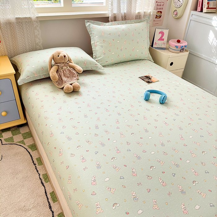 91家纺网 家纺一手货源 找家纺 拾物记 2026新款第一批12868A类全棉单品床笠系列（床笠宽度预留10厘米缩水尺寸, 90x200床笠高度15厘米，适合4-15厘米学生床垫使用，其他尺寸床笠高28cm 适合4-28厘米床垫使