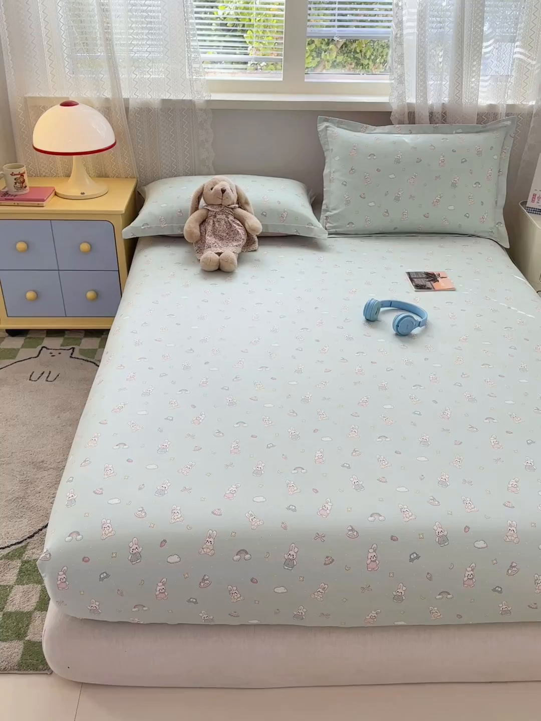 91家纺网 家纺一手货源 找家纺 拾物记 2026新款第一批12868A类全棉单品床笠系列（床笠宽度预留10厘米缩水尺寸, 90x200床笠高度15厘米，适合4-15厘米学生床垫使用，其他尺寸床笠高28cm 适合4-28厘米床垫使