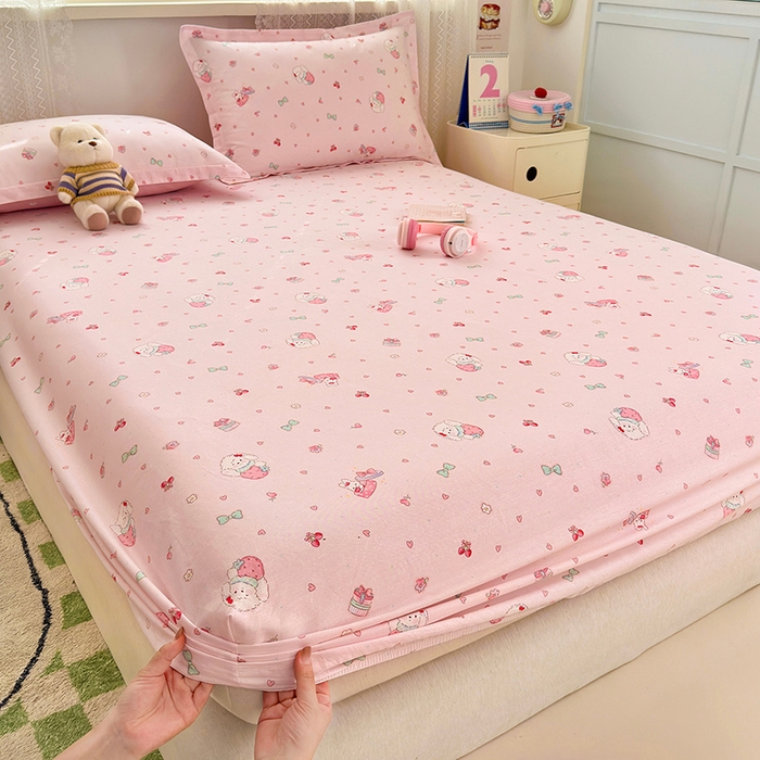 91家纺网 家纺一手货源 找家纺 拾物记 2026新款第一批12868A类全棉单品床笠系列（床笠宽度预留10厘米缩水尺寸, 90x200床笠高度15厘米，适合4-15厘米学生床垫使用，其他尺寸床笠高28cm 适合4-28厘米床垫使