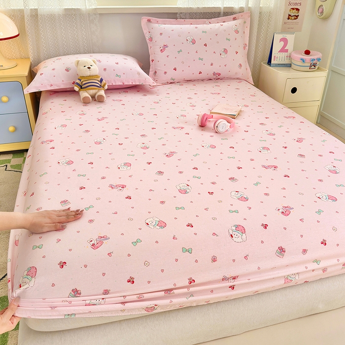 91家纺网 家纺一手货源 找家纺 拾物记 2026新款第一批12868A类全棉单品床笠系列（床笠宽度预留10厘米缩水尺寸, 90x200床笠高度15厘米，适合4-15厘米学生床垫使用，其他尺寸床笠高28cm 适合4-28厘米床垫使