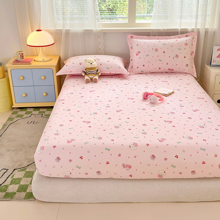 91家纺网 家纺一手货源 找家纺 拾物记 2026新款第一批12868A类全棉单品床笠系列（床笠宽度预留10厘米缩水尺寸, 90x200床笠高度15厘米，适合4-15厘米学生床垫使用，其他尺寸床笠高28cm 适合4-28厘米床垫使