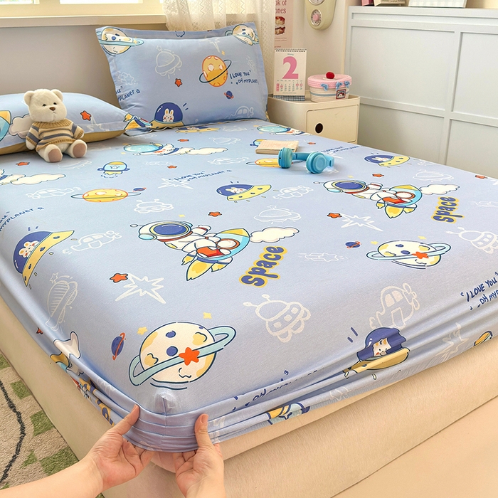 91家纺网 家纺一手货源 找家纺 拾物记 2026新款第一批12868A类全棉单品床笠系列（床笠宽度预留10厘米缩水尺寸, 90x200床笠高度15厘米，适合4-15厘米学生床垫使用，其他尺寸床笠高28cm 适合4-28厘米床垫使