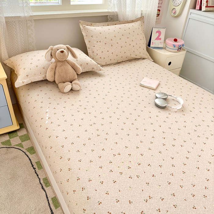 91家纺网 家纺一手货源 找家纺 拾物记 2026新款第一批12868A类全棉单品床笠系列（床笠宽度预留10厘米缩水尺寸, 90x200床笠高度15厘米，适合4-15厘米学生床垫使用，其他尺寸床笠高28cm 适合4-28厘米床垫使